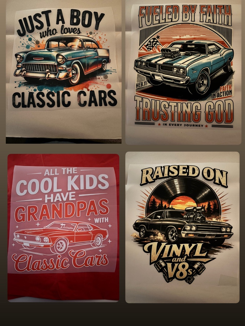 Classic Cars DTFs 4ct